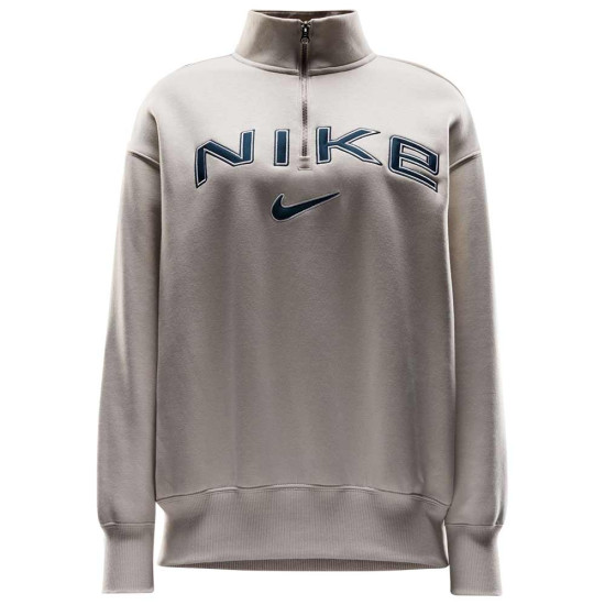 Nike Γυναικείο φούτερ Sportswear Phoenix Fleece Oversized 1/4 Zip Logo Top
